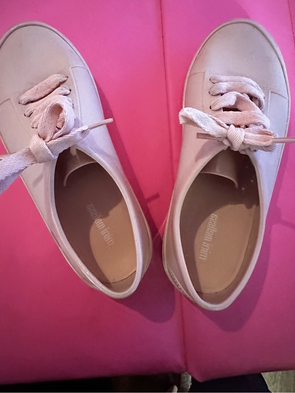 Mini Melissa Blush Pink Low-Top Sneakers